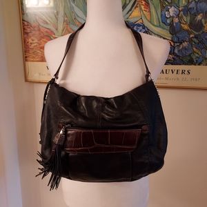 Brighton black leather purse, lots of pockets